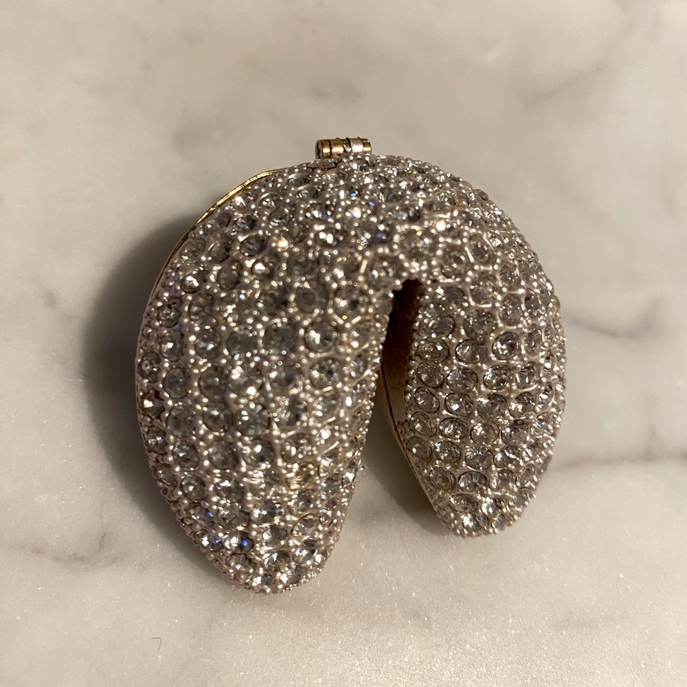 Crystal Enamel Fortune Cookie Collectible